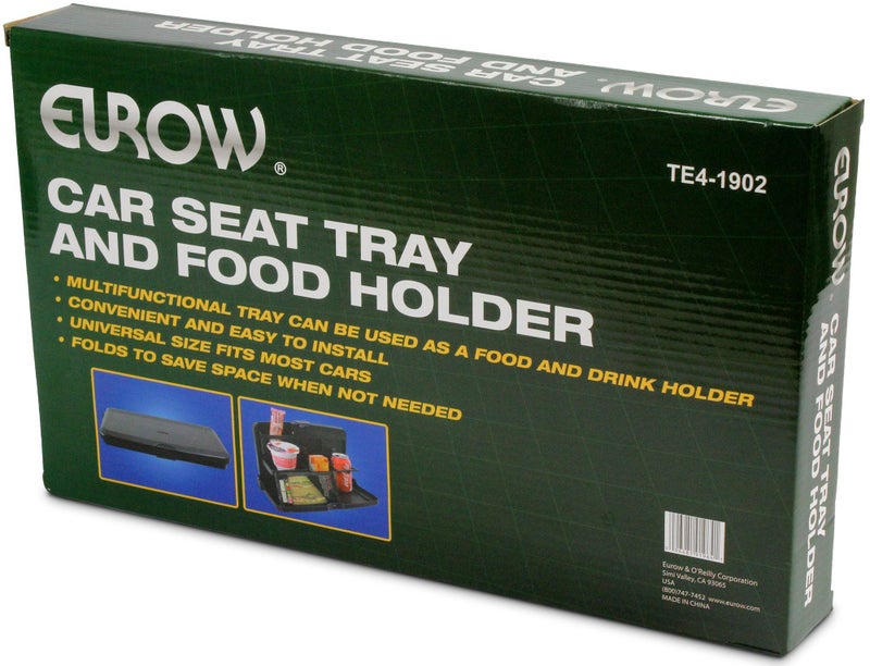 Eurow Car Backseat Travel Tray with Dual Cup Holders, Snack and Meal Storage, Phone Slot, Hooks, Easy-Clean Surface, Fits Most Vehicles, Installs in Seconds, Ideal for Kids and Road Trips - Image 5